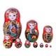 10pcs Russian Nesting Dolls Matryoshka Babushka Dolls Wooden Handmade Xmas Gift