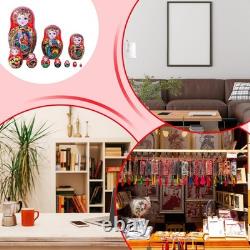 10PCS Russian Nesting Dolls Matryoshka Babushka Dolls Wooden Handmade Xmas Gift