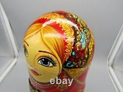 10 10 Pc, Elaborate Carved Fairytale Russian Matryoshka Nesting Doll Set 452
