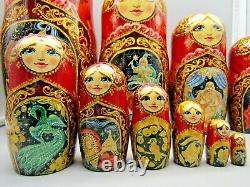 10 10 Pc, Folk-art Fairytale Hand Made Russian Matryoshka Nesting Doll Set 450