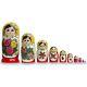 10.25 Set Of 10 Large Semenov Traditional Matryoshka Russian Nesting Dolls