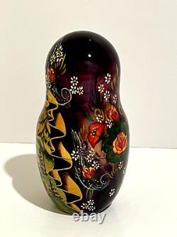 10 Hand Painted Signed Collectible Museum Quality Matryoshka Nesting Dolls 1996