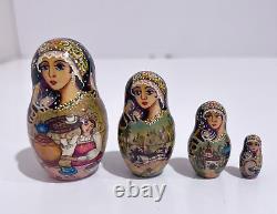 10 Hand Painted Signed Collectible Museum Quality Matryoshka Nesting Dolls 1996