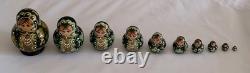 10 Layer Russian Nesting Dolls Wooden Matryoshka SIGNED