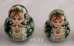 10 Layer Russian Nesting Dolls Wooden Matryoshka SIGNED