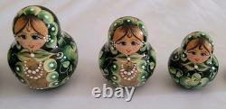 10 Layer Russian Nesting Dolls Wooden Matryoshka SIGNED