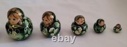 10 Layer Russian Nesting Dolls Wooden Matryoshka SIGNED