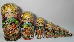 10 Nesting dolls Winter party Russian doll Matryoshka 10 in 1