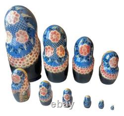 10-Piece Hand-Painted Russian Matryoshka Nesting Dolls Set With Fairy Tale Story