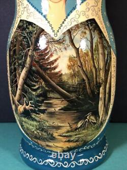 10 Piece Matryoshka 11 Tall Hand Painted Artist Signed Russian Nesting Dolls