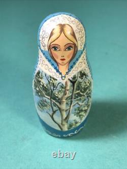 10 Piece Matryoshka 11 Tall Hand Painted Artist Signed Russian Nesting Dolls