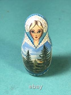 10 Piece Matryoshka 11 Tall Hand Painted Artist Signed Russian Nesting Dolls