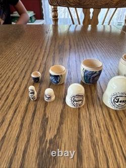 10 Piece Russian Nesting Dolls Golden Cockerel Hand Painted