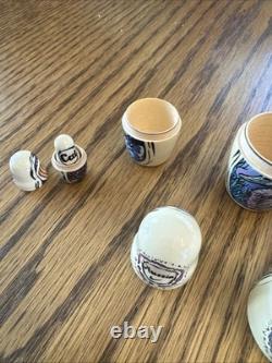 10 Piece Russian Nesting Dolls Golden Cockerel Hand Painted