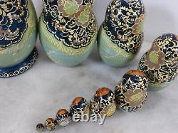 10 Pieces Handmade Signed Russian Nesting Dolls