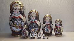 10 dolls, Russian Matryoshka, by the author, 9,4