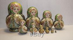 10 dolls, Russian Matryoshka, by the author, height 5.9 (15)