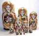 10 Dolls, Russian Matryoshka, By The Author, Height 9,4, Gilding Potala, Palekh