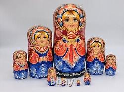 10 i 1 Art nesting doll 10 matryoshka Handmade in Ukraine Exclusive collection