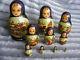 10 Pcs Winter Troika Sergiev Sergiyev Posad Russian Nesting Dolls Matryoshka