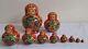 10pc Russian Matryoshka Nesting Doll Fairy Tales Signed