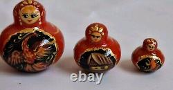 10pc Russian MATRYOSHKA Nesting Doll Fairy Tales Signed