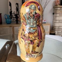 10pc Russian Nesting Dolls Rome by Sukhanov Hand Painted Matryoshka Russia WOW