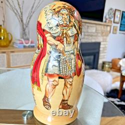 10pc Russian Nesting Dolls Rome by Sukhanov Hand Painted Matryoshka Russia WOW