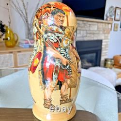 10pc Russian Nesting Dolls Rome by Sukhanov Hand Painted Matryoshka Russia WOW