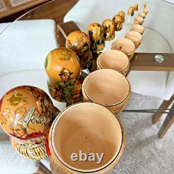 10pc Russian Nesting Dolls Rome by Sukhanov Hand Painted Matryoshka Russia WOW