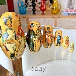 10pc Russian Nesting Dolls Rome by Sukhanov Hand Painted Matryoshka Russia WOW