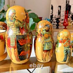 10pc Russian Nesting Dolls Rome by Sukhanov Hand Painted Matryoshka Russia WOW