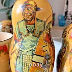 10pc Russian Nesting Dolls Rome by Sukhanov Hand Painted Matryoshka Russia WOW