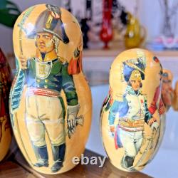 10pc Russian Nesting Dolls Rome by Sukhanov Hand Painted Matryoshka Russia WOW