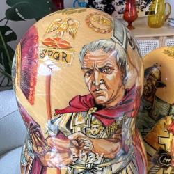 10pc Russian Nesting Dolls Rome by Sukhanov Hand Painted Matryoshka Russia WOW