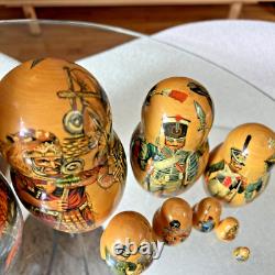 10pc Russian Nesting Dolls Rome by Sukhanov Hand Painted Matryoshka Russia WOW