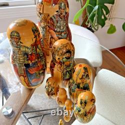 10pc Russian Nesting Dolls Rome by Sukhanov Hand Painted Matryoshka Russia WOW