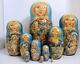 10pcs Hand Painted One Of A Kind Russian Nesting Doll Vikings By Frolova