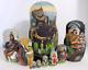 10pcs Hand Painted Russian Nesting Doll Exclusive Knights By Semenova