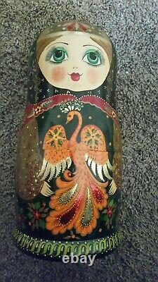 11 Inch Signed Russian Nesting Dolls 1994