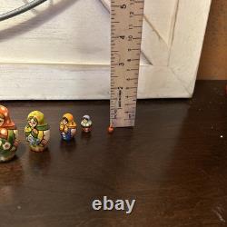 11 Pce Colorful Floral Matryoshka Nesting Doll Signed