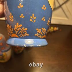 11 Pce Colorful Floral Matryoshka Nesting Doll Signed