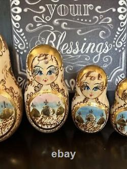 11 Russian Nesting Doll with 10 Pces Handmade Signed