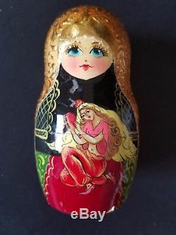 11 Set of 10 Matryoshka Russian Nesting dolls hand painted from Tver Russia