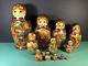 12 Piece Matryoshka 11 Tall Artist Signed Russian Nesting Dolls Pushkin