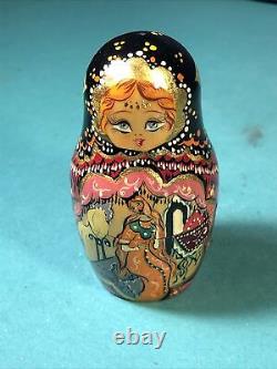 12 Piece Matryoshka 11 Tall Artist Signed Russian Nesting Dolls Pushkin