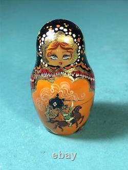 12 Piece Matryoshka 11 Tall Artist Signed Russian Nesting Dolls Pushkin