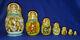 13 Pc Russian Nesting Dolls Girl With Bears Wood Hand Painted Signed Matryoshka