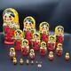 13 Russian Nesting Doll 20 Pieces Floral Pattern