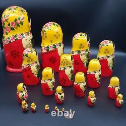 13 Russian Nesting Doll 20 pieces Floral Pattern Matryoshka Doll